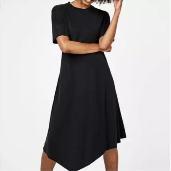 Sweaty Betty Rhea Midi Shirt Dress Travel Airport Black Size XXS Comfy Soft - Picture 1 of 12